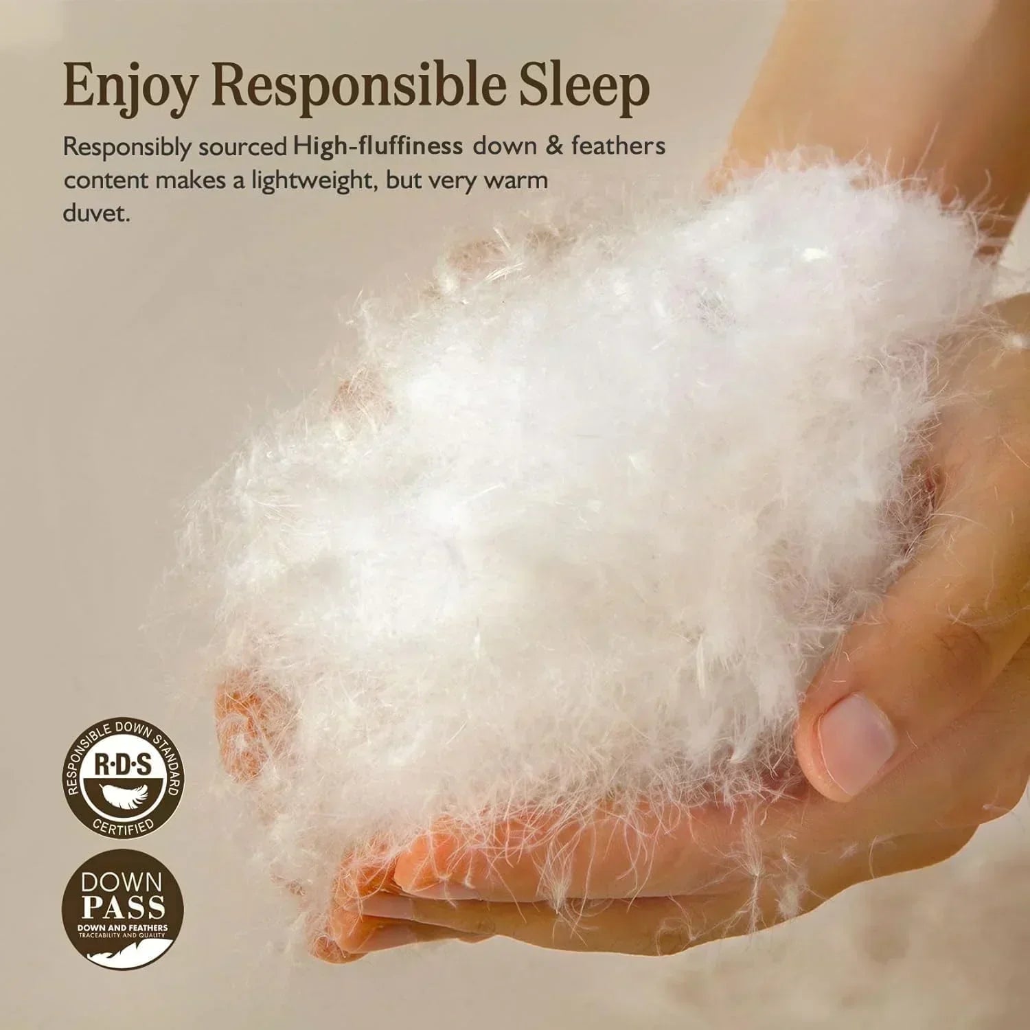 Organic down comforter queen size fluffy down core 100% cotton cover fluffy down filling