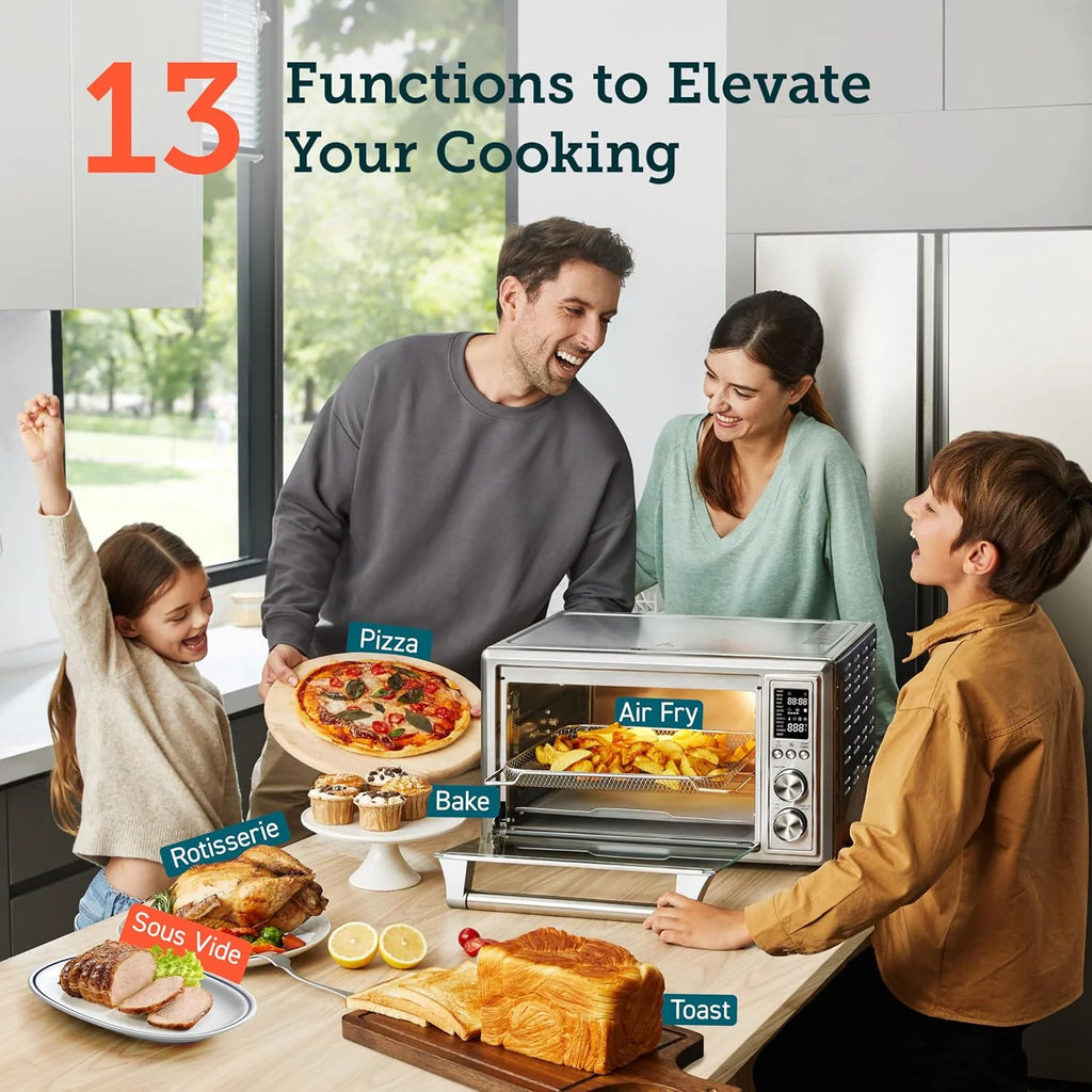 Air Fryer Toaster Oven Combo 13-in-1 32Qt APP & Voice Control Convection Oven Countertop