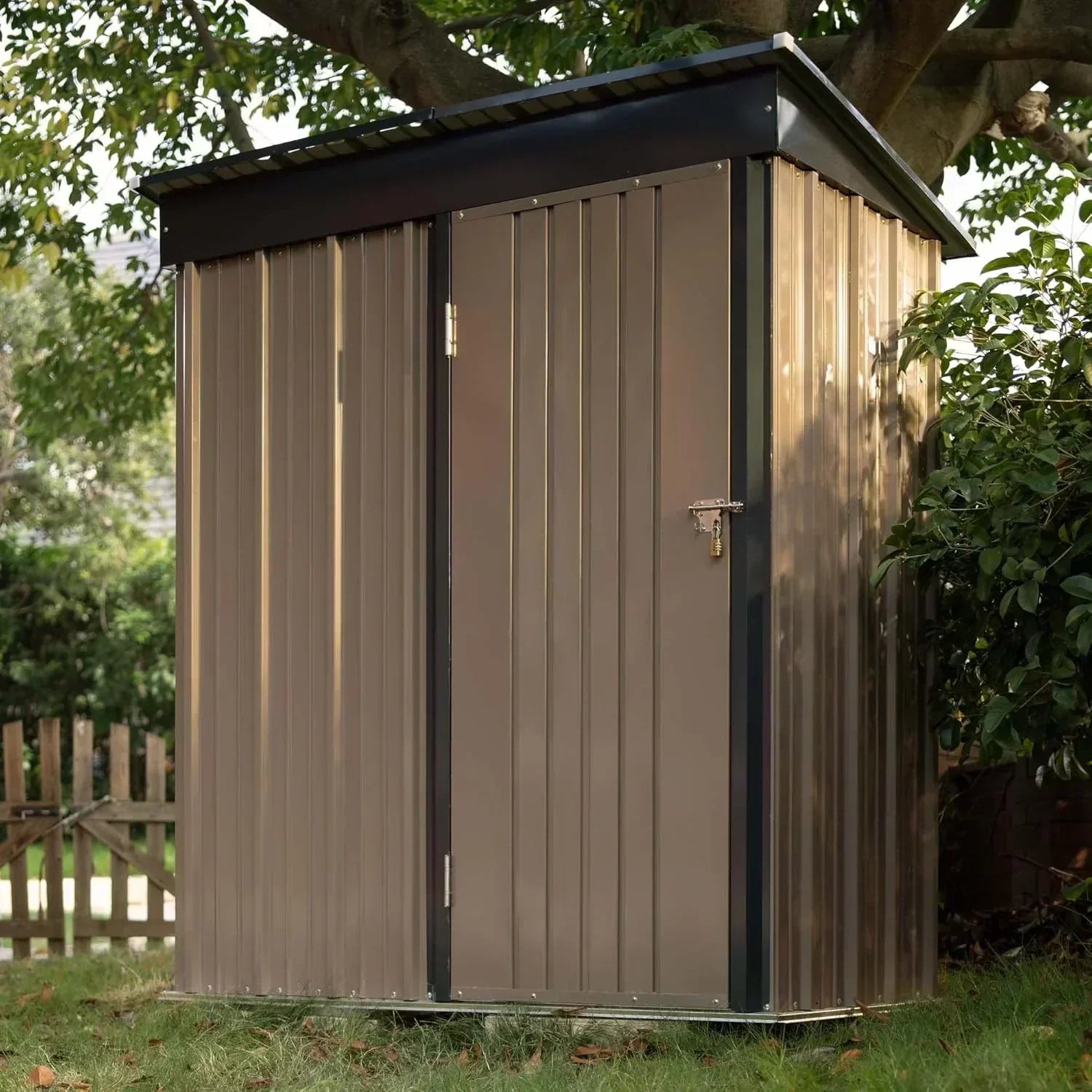 Devoko Outdoor Storage Shed Lockable Metal Garden Shed Steel Anti-Corrosion Storage House