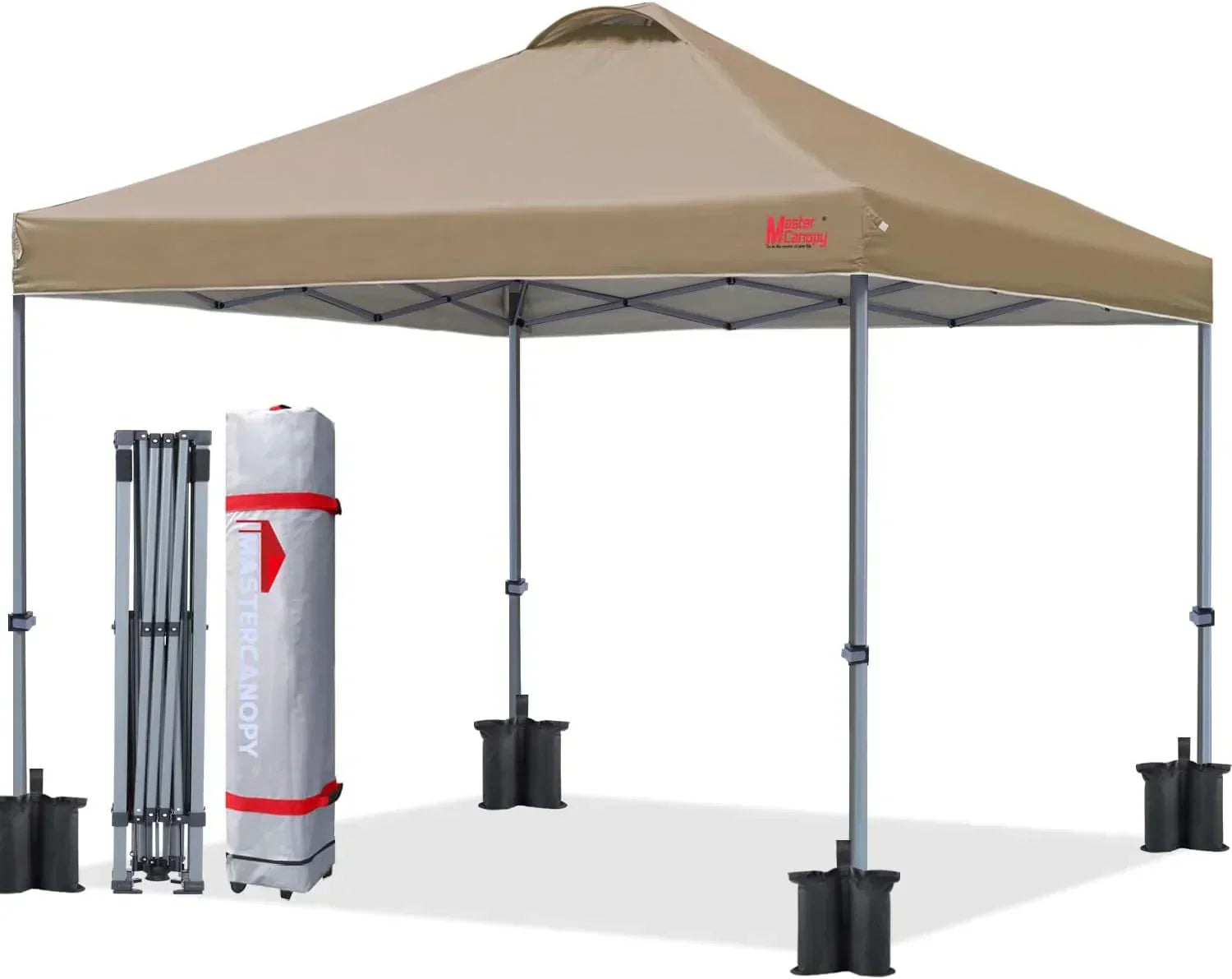 Durable Pop-up Canopy Tent with Roller Bag (10x10 Black)