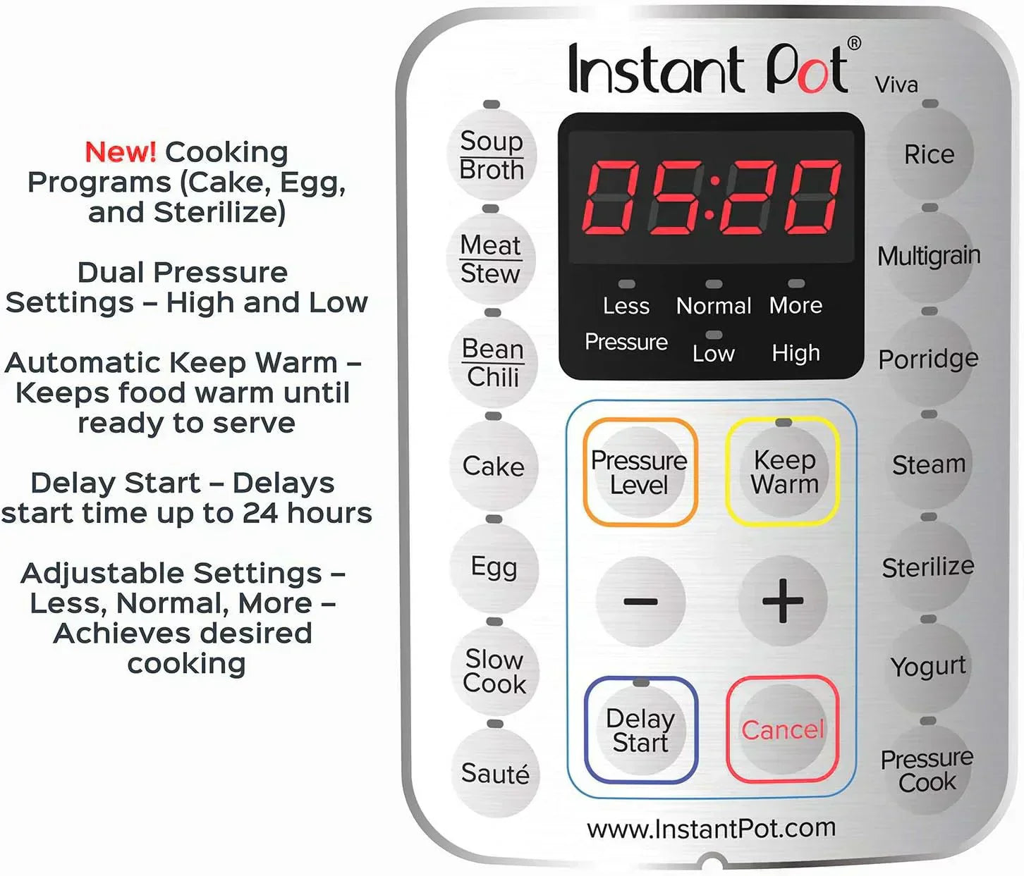 9-in-1 Multicooker Pressure Cooker Slow Cook Rice Maker Steamer Saut�� Yogurt Warmer Sterilizer