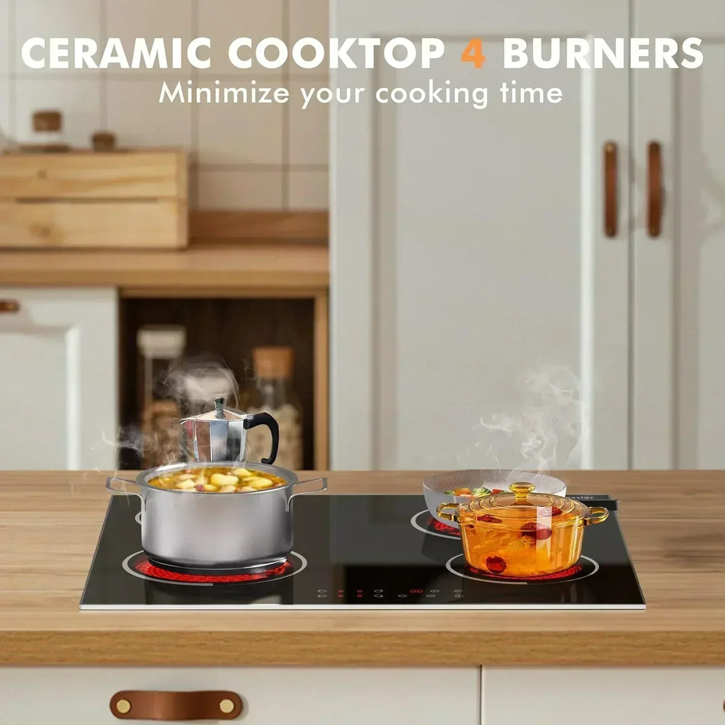 Electric Cooktop 30 Inch - 5 Burners Built-in Ceramic Cooktop 30 Electric Stove Top