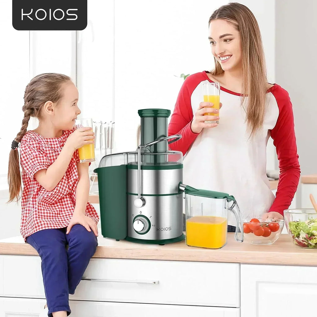 1300W KOIOS Centrifugal Juicer with Extra Large 3 Feed Chute and Titanium Filter