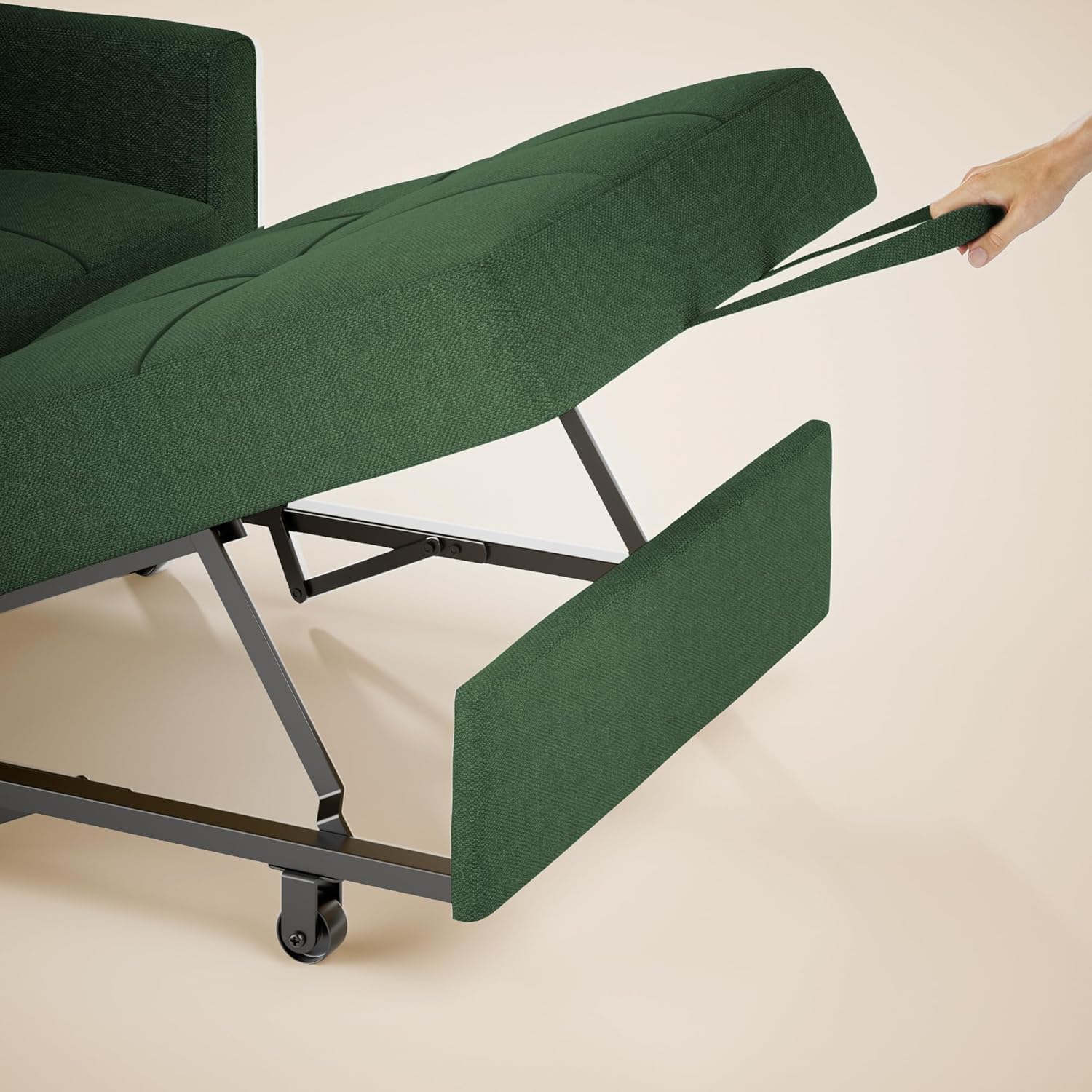 Sofa Bed Chair 3 in 1 Convertible Pullout Single Sleeper Chair Bed Spacious Multifunctional Sofa