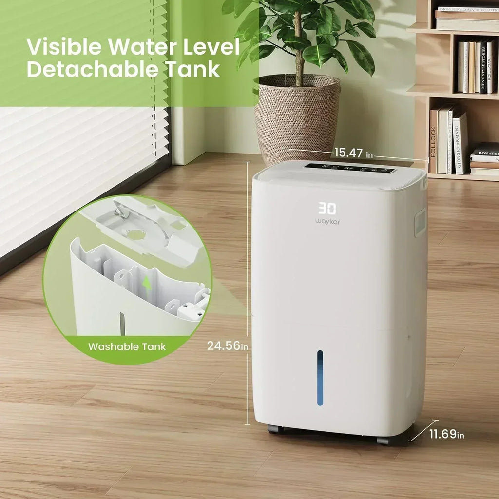 Waykar 2000 Sq Ft Dehumidifier for Home and Basements with Auto or Manual Drainage