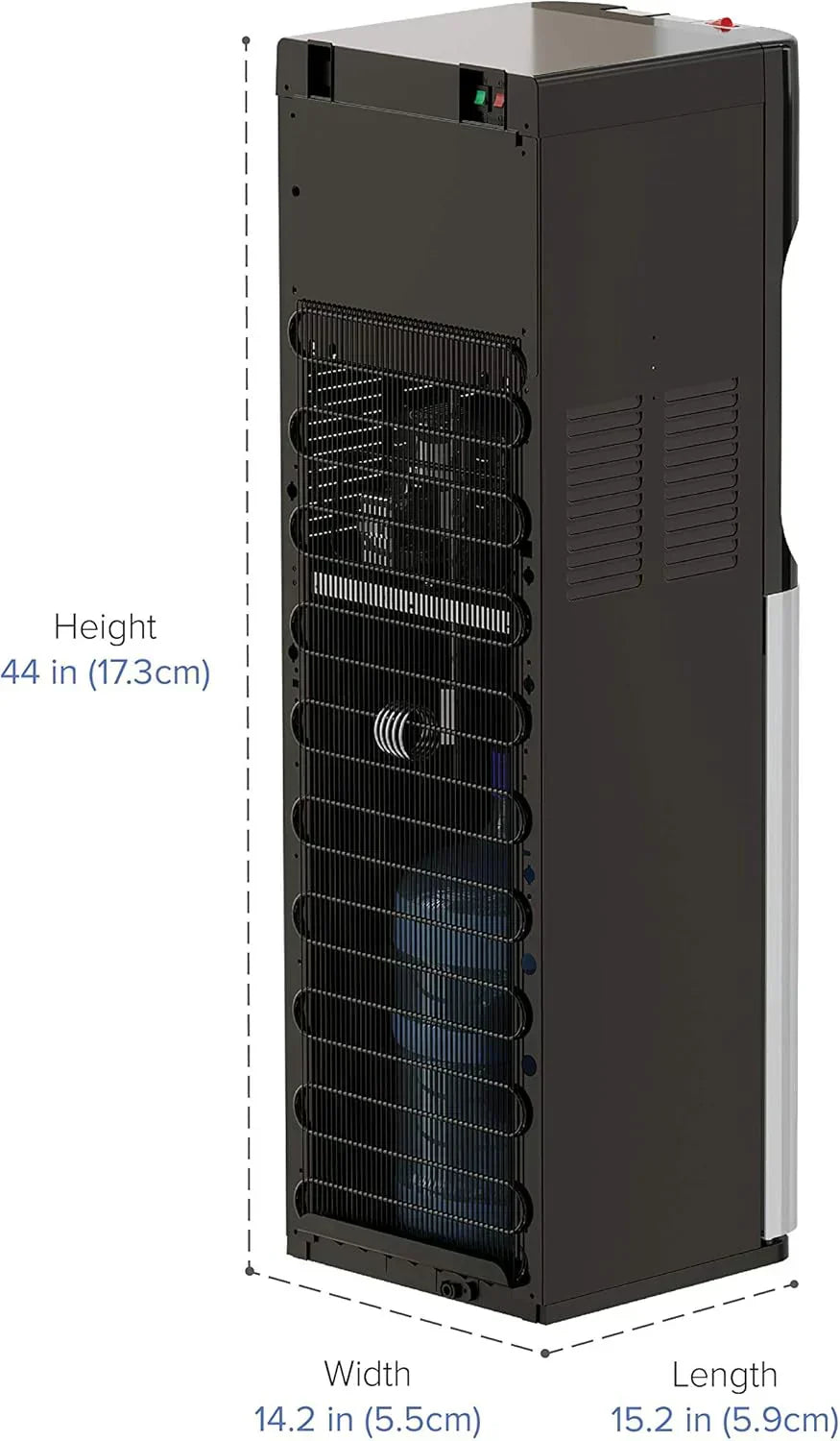 Bottom Loading Water Cooler Dispenser for 5 Gallon Bottles 3 Temperatures with Hot Room Cold Spouts
