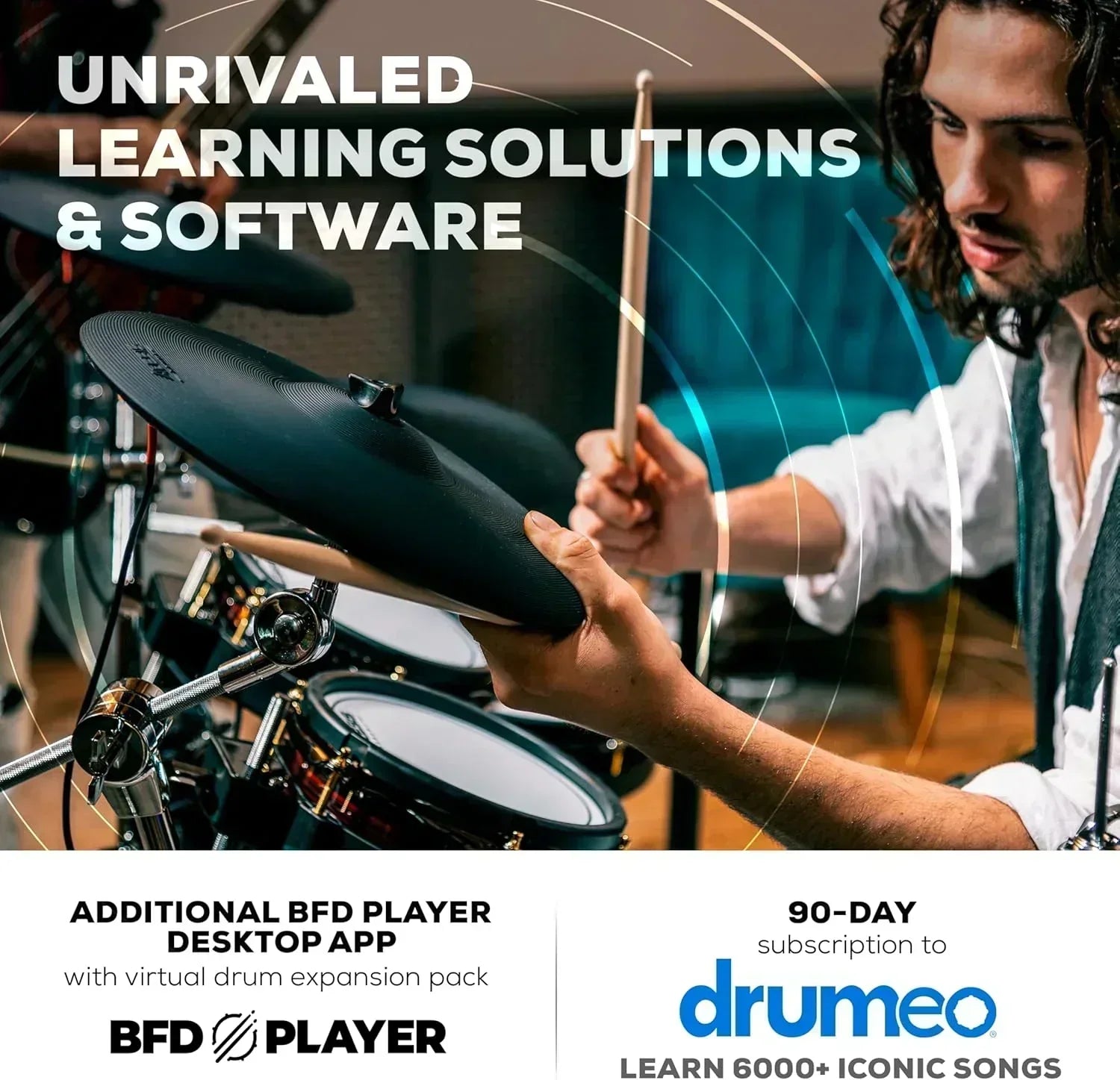 Alison Strata Prime Electronic Drum Set with Touch Screen Dual Area Grid Head