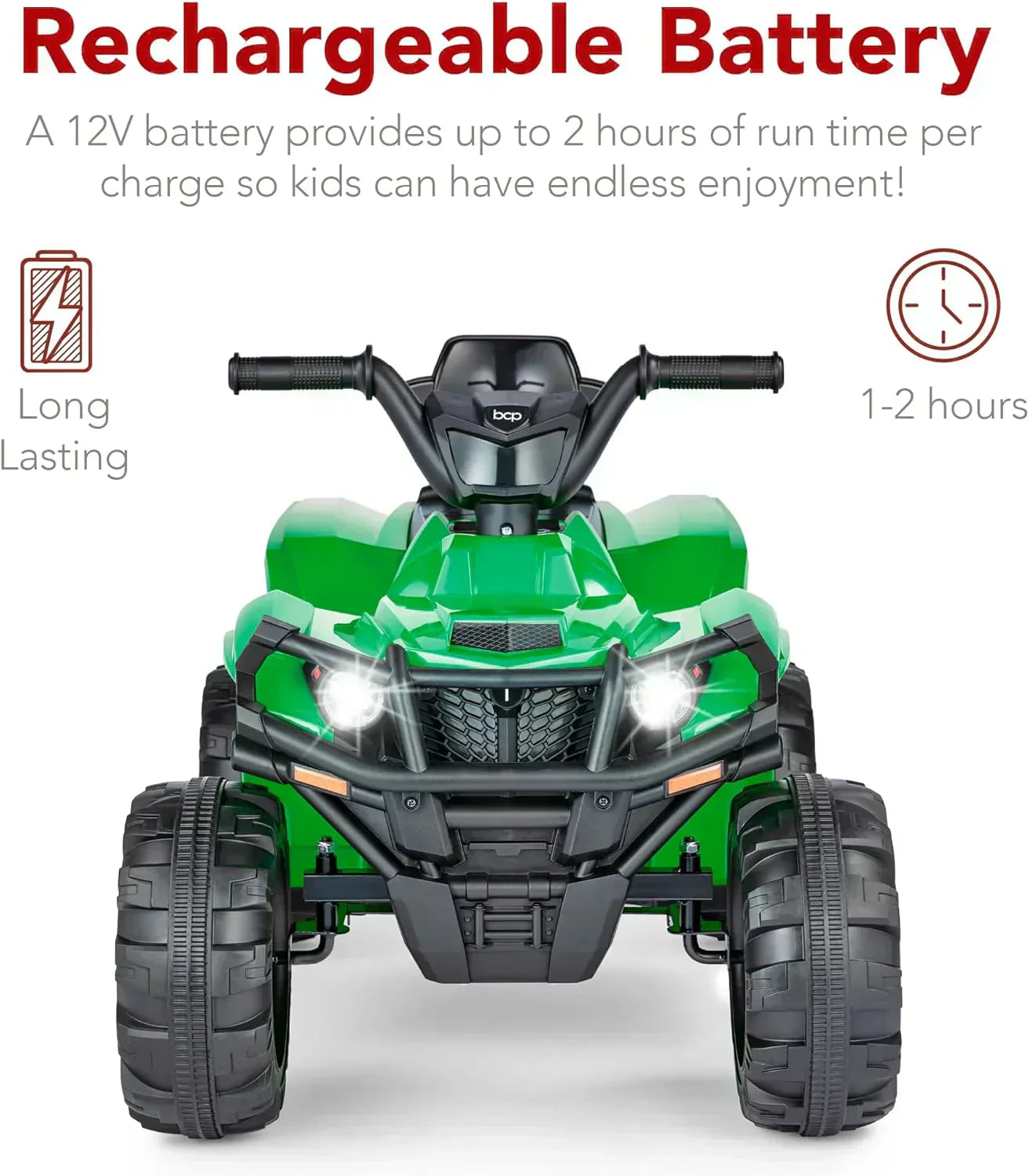 Best Choice Products 12V Kids Ride-On Electric ATV 4-Wheeler Quad Car Toy Bluetooth Audio