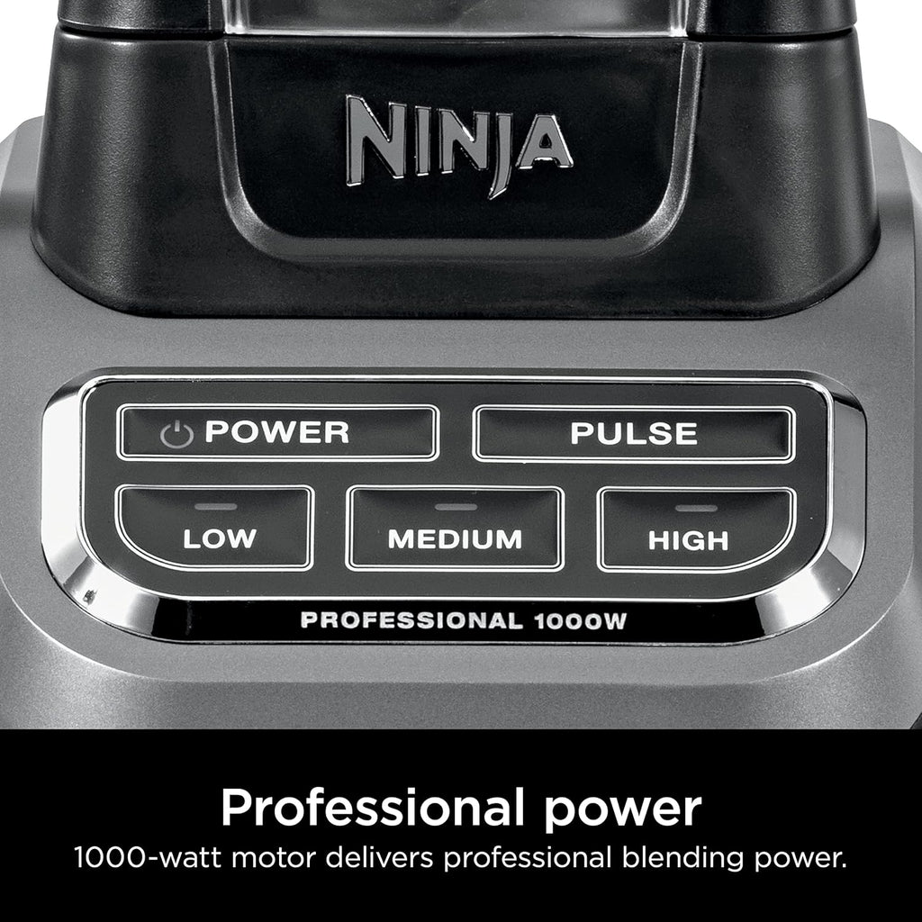 Ninja BL660 Professional Compact Smoothie and Food Processor Blender, 1100W, 3 Functions - Perfect for Frozen Drinks, Smoothies, Sauces, and More