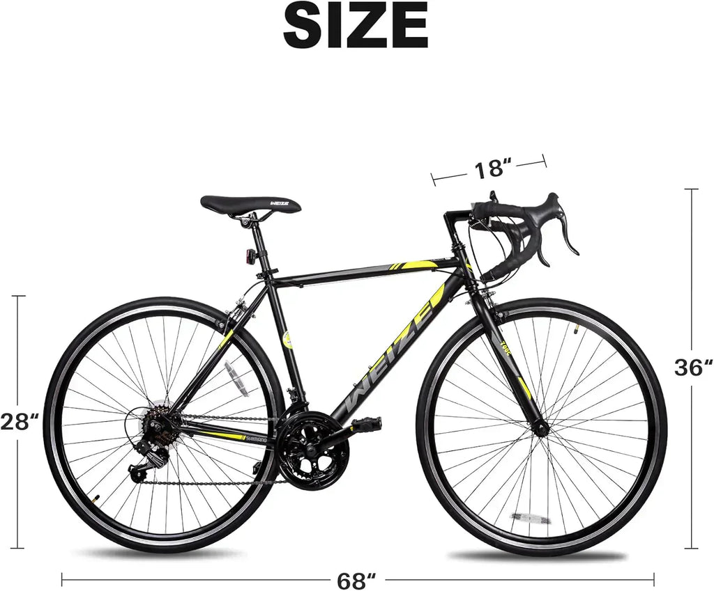 WEIZE Road Bike 700C Wheel City Commuter Bicycle Shimano 14 Speed Drop Bar Racing Adult Bike