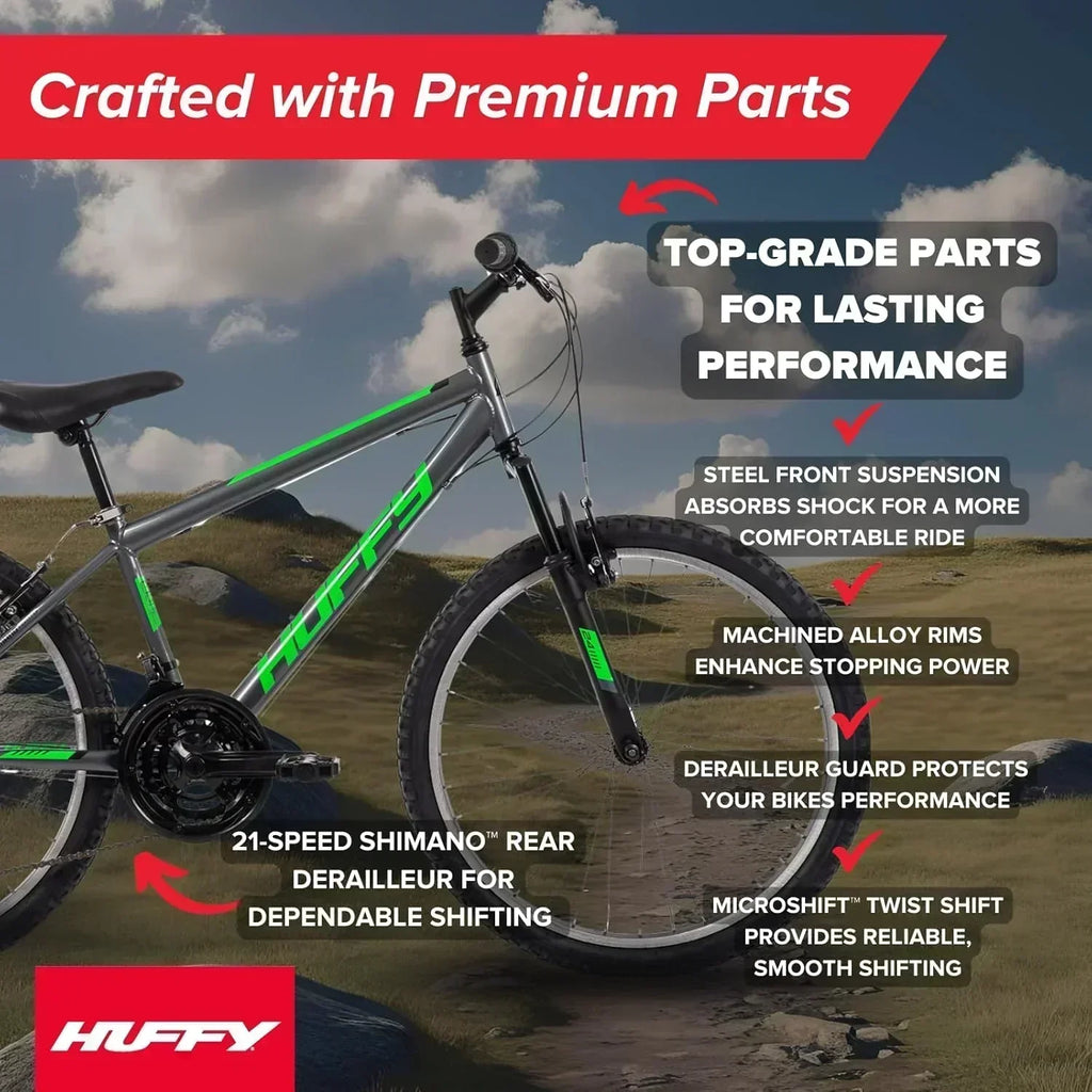 Huffy Stone Mountain Hardtail Mountain Bike for Boys/Girls/Men/Women 20/24/26 Sizes