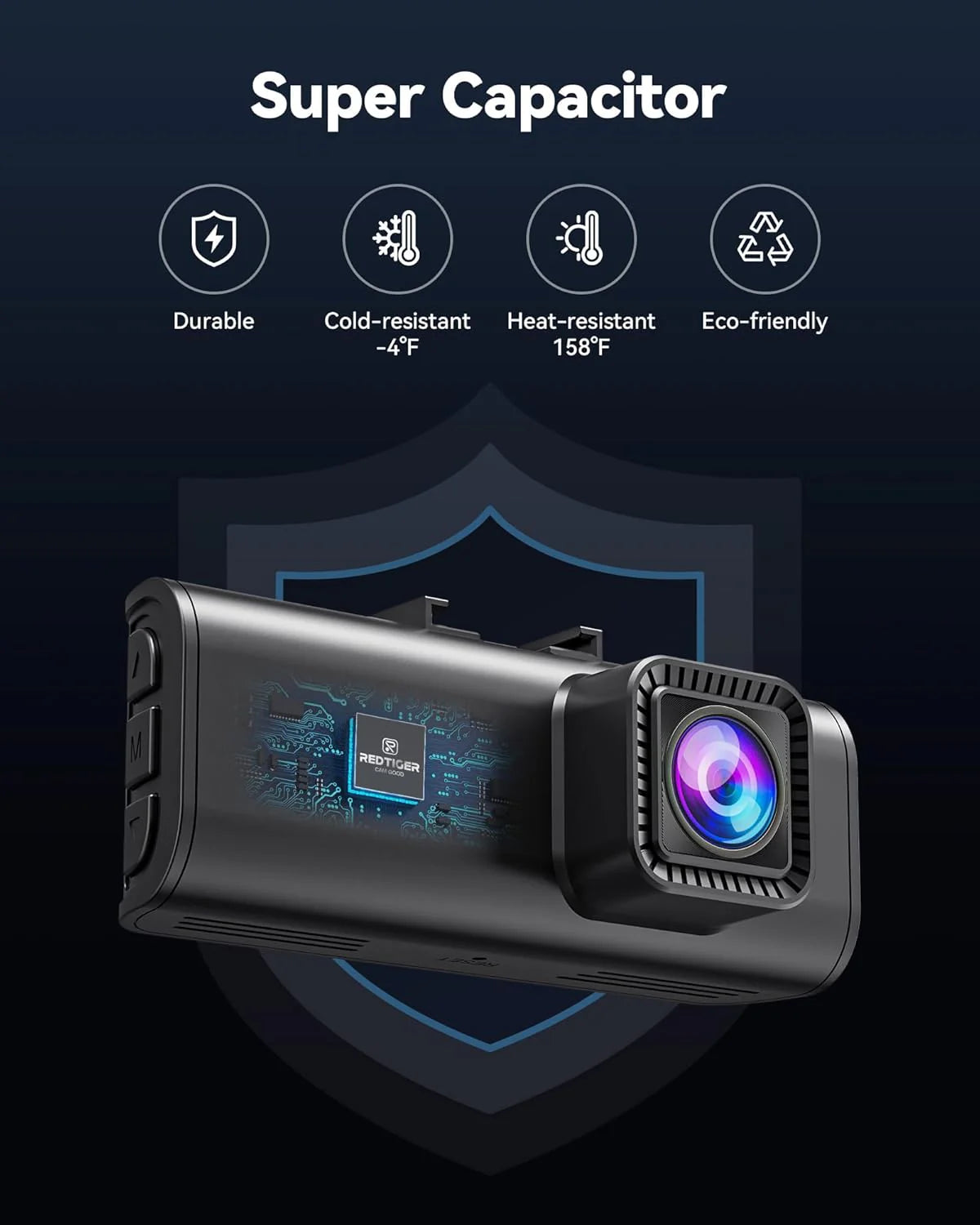 Dash Cam Front Rear 4K/2.5K Full HD Dash Camera Included 32GB Card Built-in Wi-Fi GPS