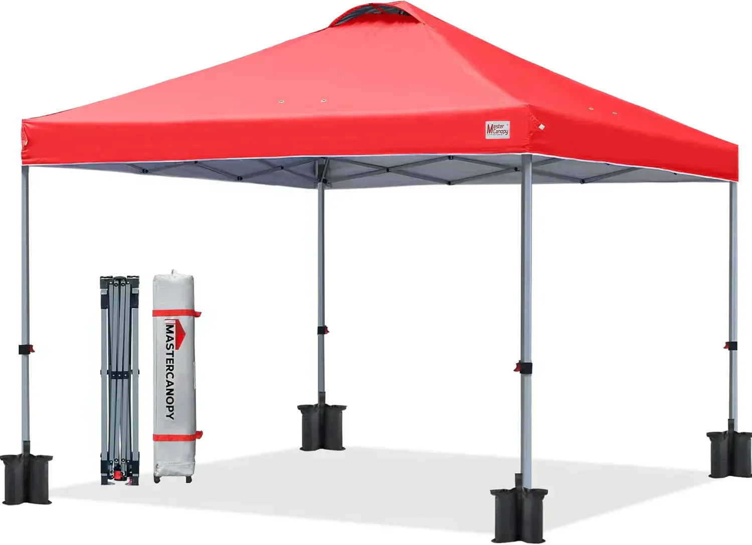 Durable Pop-up Canopy Tent with Roller Bag (10x10 Black)