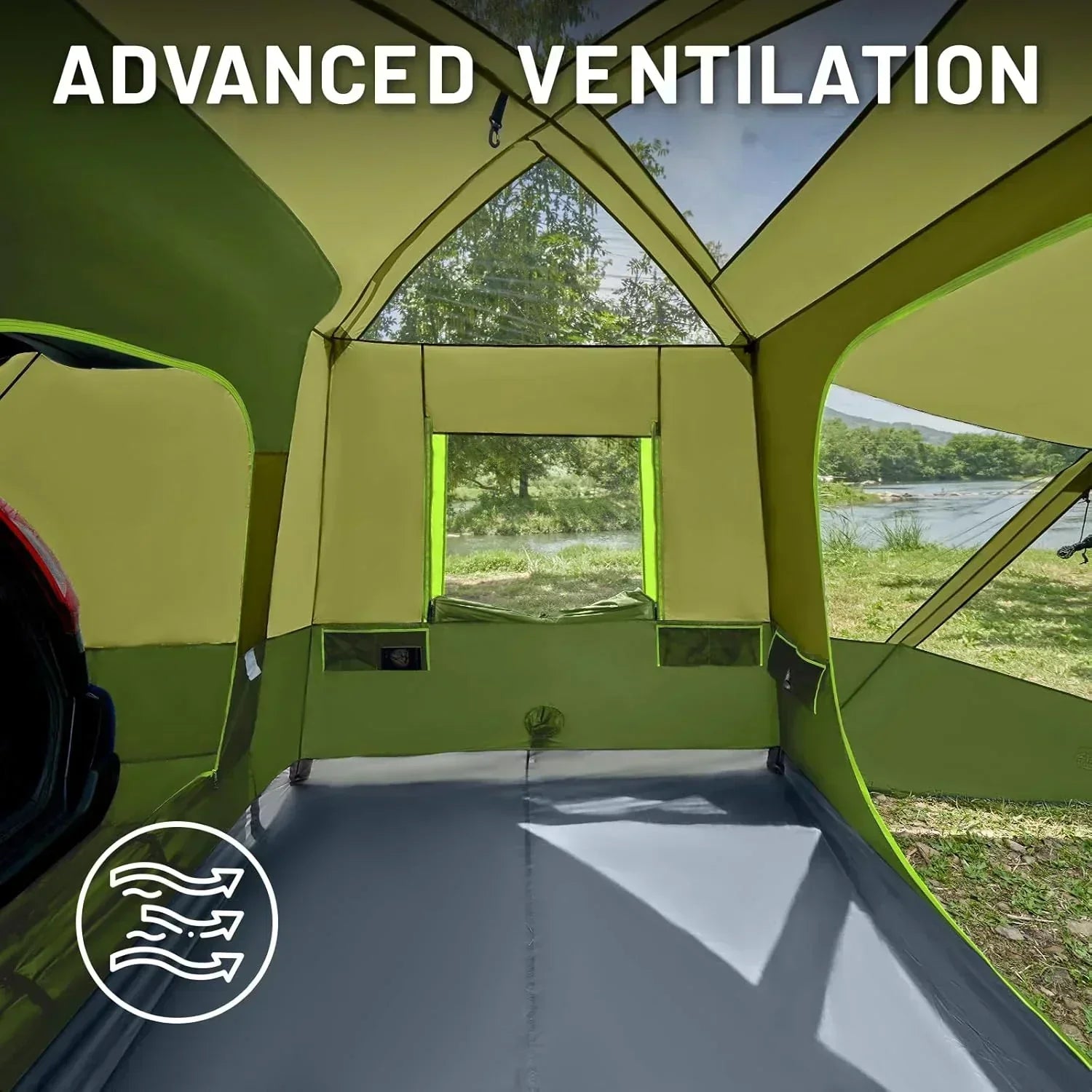 TIMBER RIDGE 5-9 Person SUV Tent with Screen Porch and Awning for Family Camping Weather Resistant