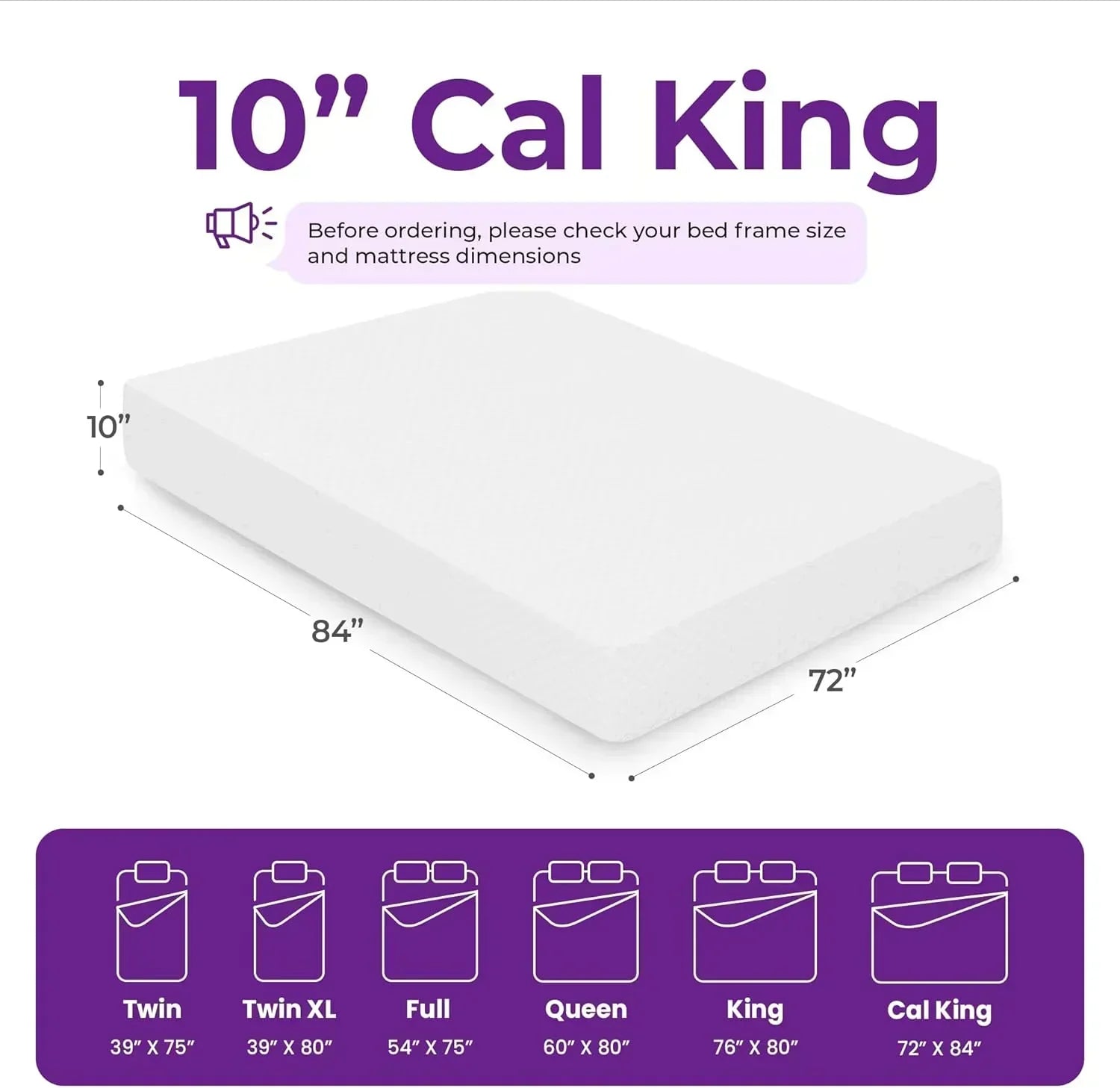 GAESTE 8-inch Fully Cooling Gel Memory Foam Mattress Mattress-in-a-Box