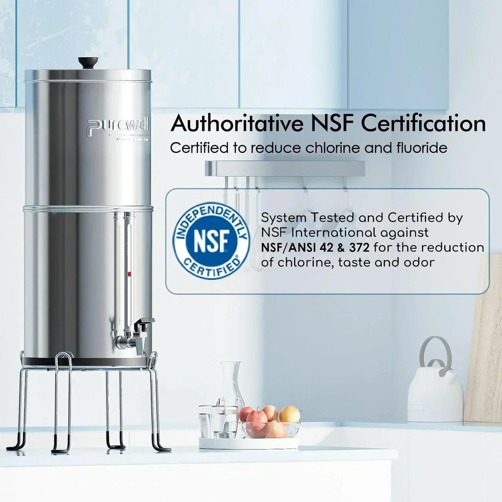 Purewell three-stage 0.01��m ultrafiltration gravity water filtration system 304