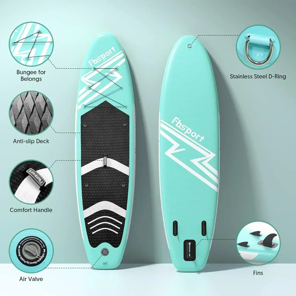 FBSPORT 11' Premium Stand Up Paddle Board Yoga Board with Durable SUP Accessories Carry Bag