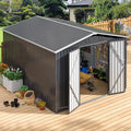 polar aurora 8x12 ft outdoor storage shed metal garden shed frame structure tool sheds