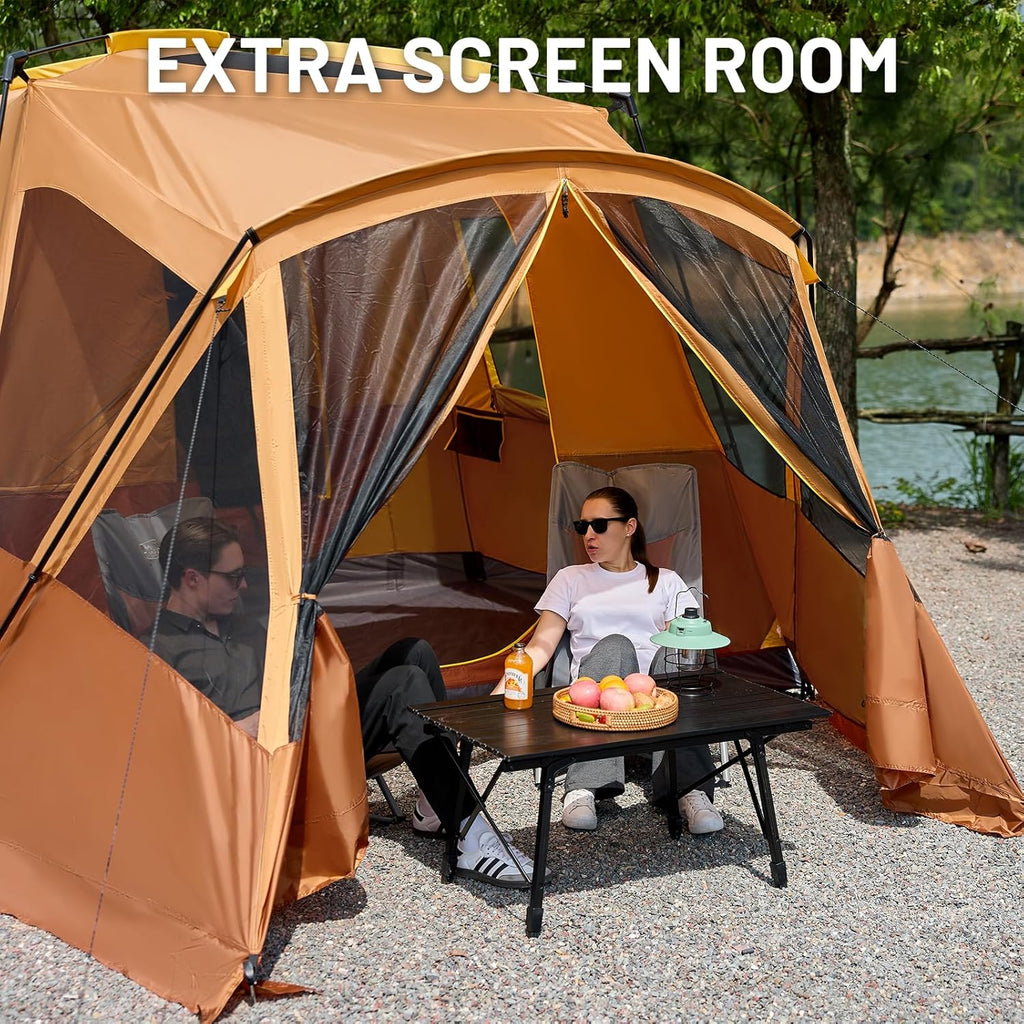 TIMBER RIDGE 5-9 Person SUV Tent with Screen Porch and Awning for Family Camping Weather Resistant
