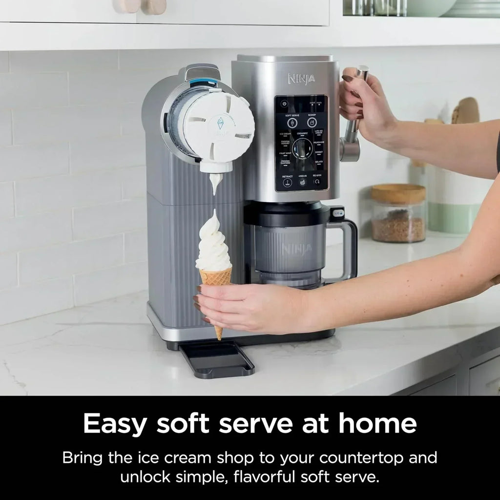 Ninja Swirl by CREAMi Ice Cream and Soft Serve Maker Frozen Yogurt Low Calories Program