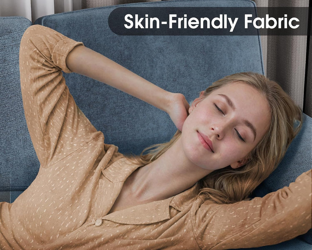 Furmax Sectional Couches for Living Room U-Shaped Sofa Couch Linen Fabric 4 Seat Sofa Set