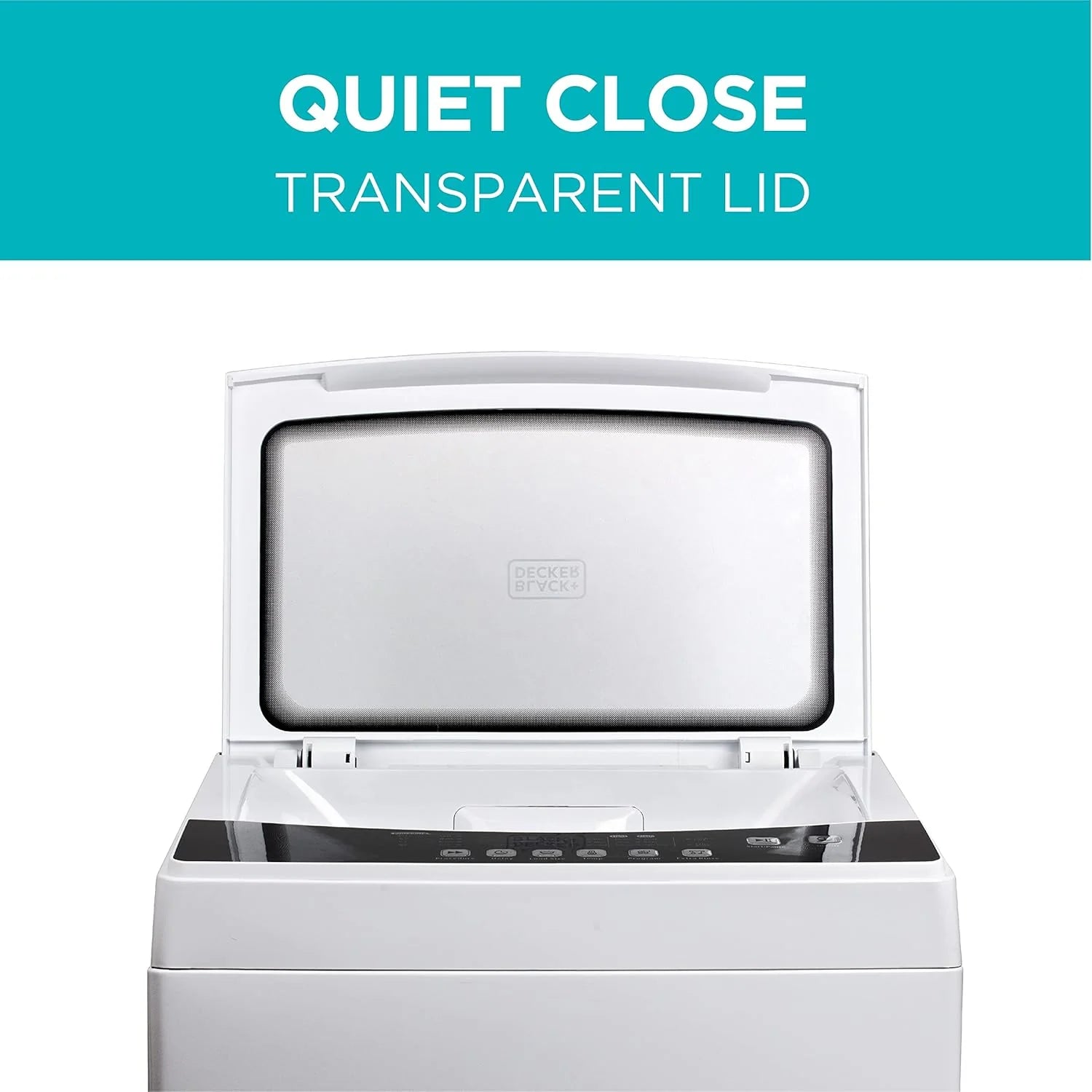 Portable Washer 6.6 lb. Capacity Washing Machine for Homes & Apartments 5 Wash Cycles Quick Connect Sink Adapter and Drain Hose Included Transparent Lid