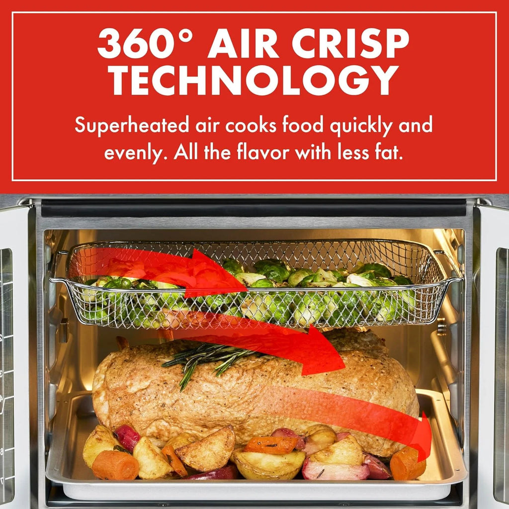 Emeril Lagasse Extra Large French Door Air Fryer Toaster Oven Combo, 24 Cooking Functions