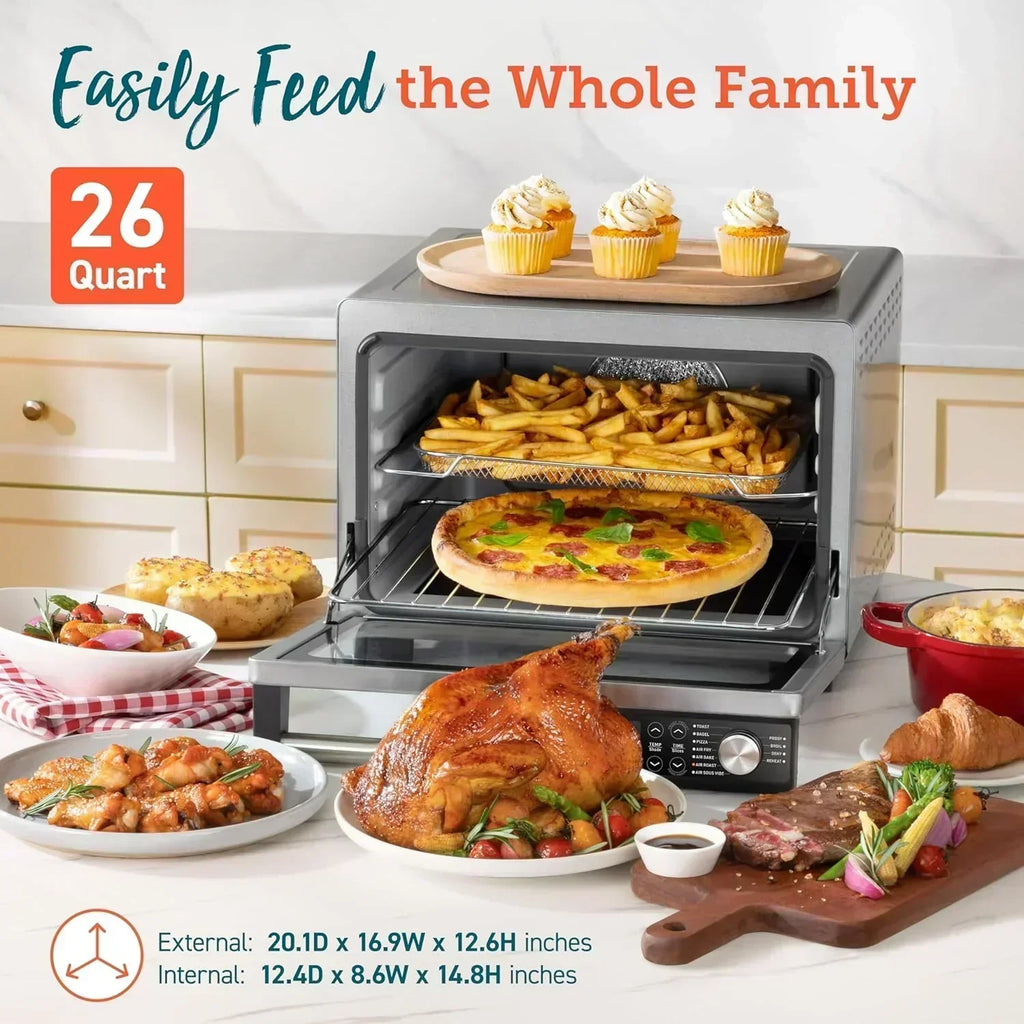 COSORI 11-in-1 air fryer 13-quart capacity combines grilling toasting baking and reheating