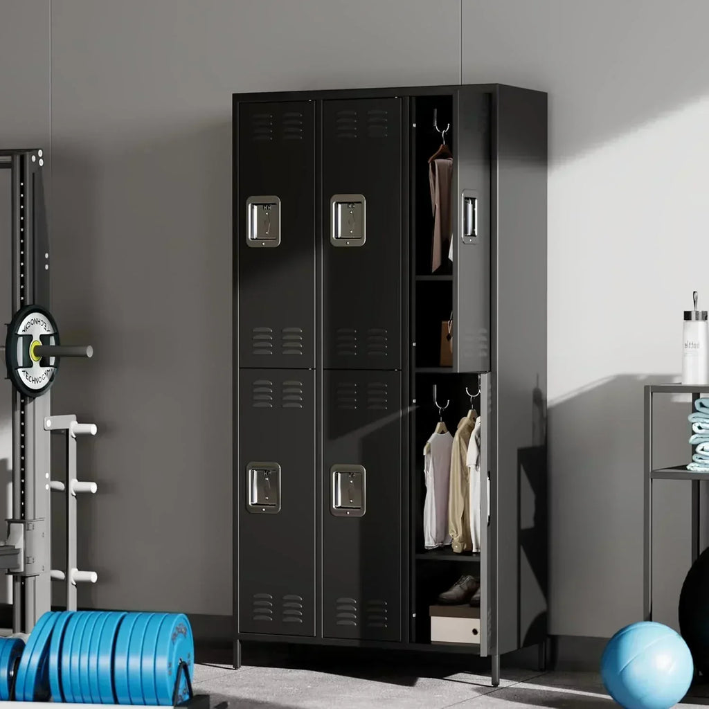 GAOMON Locker for Employees 6 Doors Locker Cabinet with Hooks Storage Locker