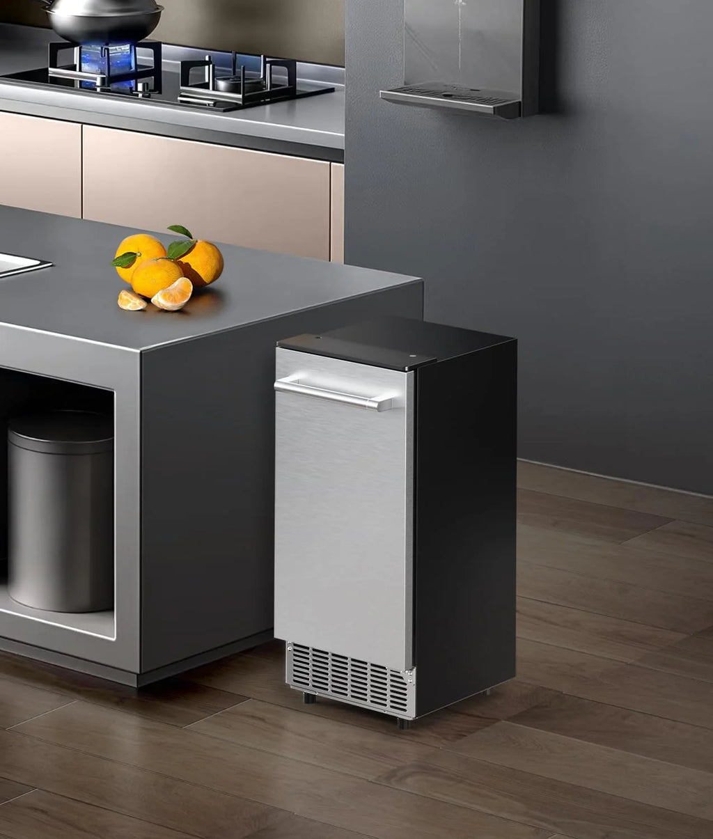 ecozy Portable Ice Maker Countertop, 9 Cubes Ready in 6 Mins, 26 lbs in 24 Hours, Self-Cleaning Machine