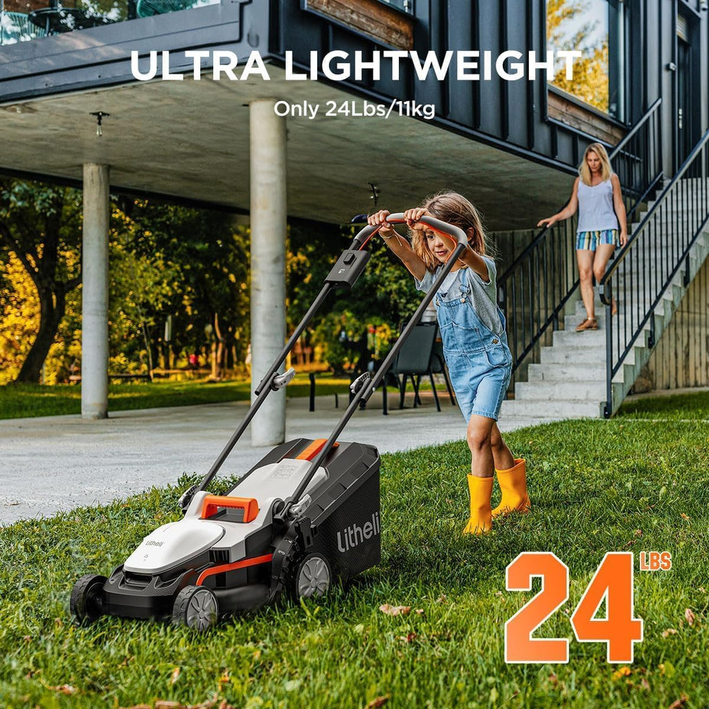 Litheli Cordless Lawn Mower 13 Inch, U20 Handy+ 20V Electric Lawn Mowers for Garden