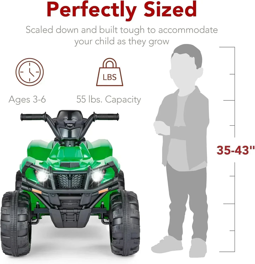Best Choice Products 12V Kids Ride-On Electric ATV 4-Wheeler Quad Car Toy Bluetooth Audio