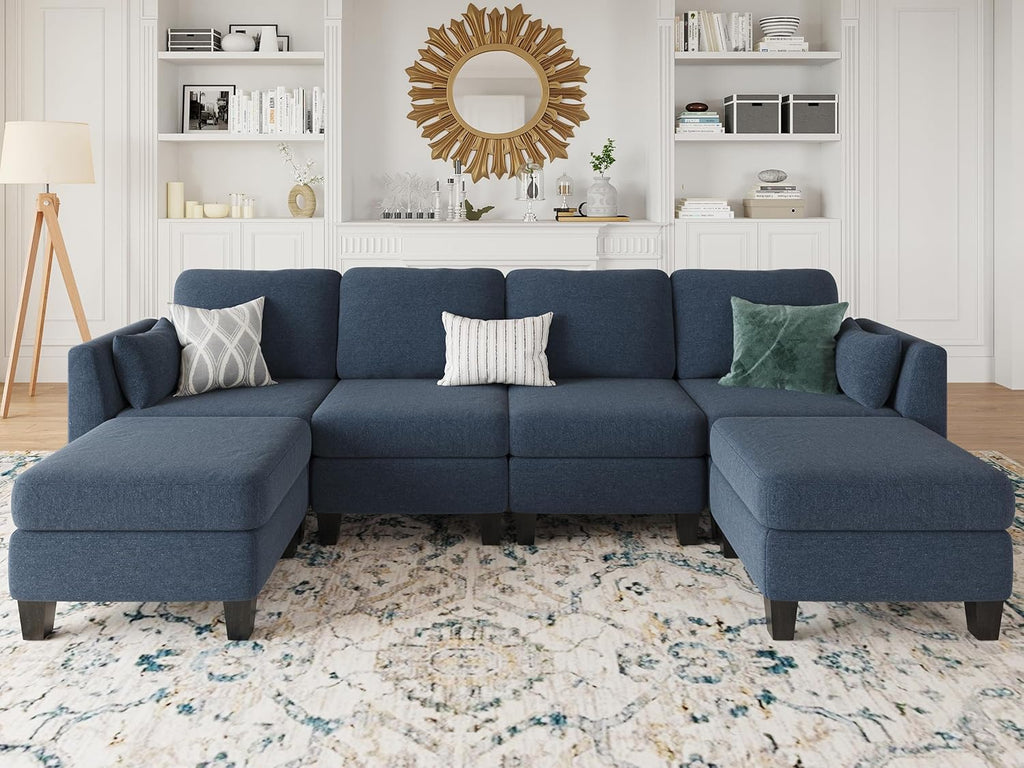 Modular Sectional Sof Convertible U Shaped Sofa Couch with High Density Memory Foam