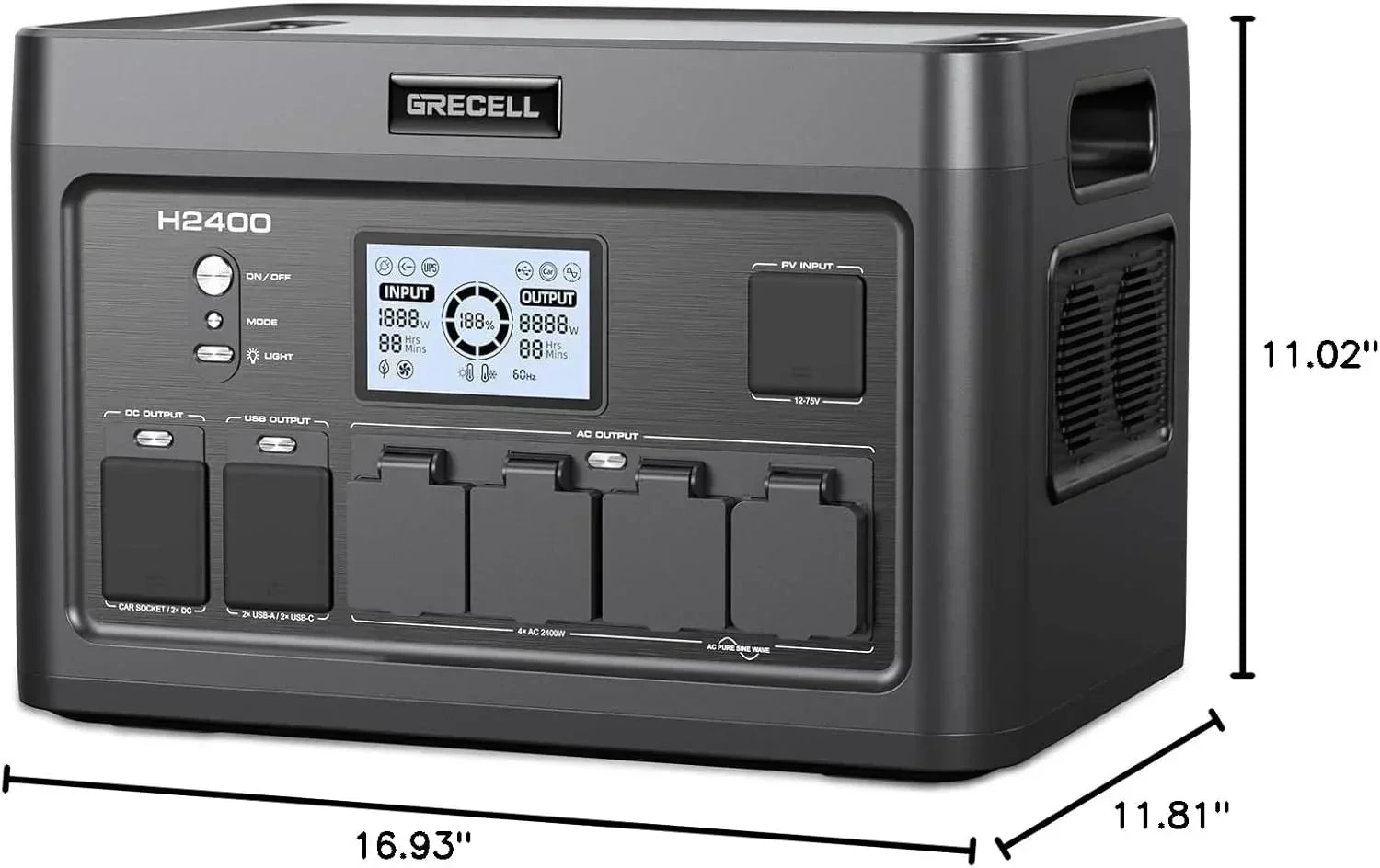 Portable Power Station 300W (Peak 600W) 230.88Wh Solar Generator 60W USB-C PD Output