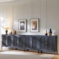 IFGET Modern Buffet Cabinet with Storage 92.63 W Fluted Arched Sideboard Cabinet