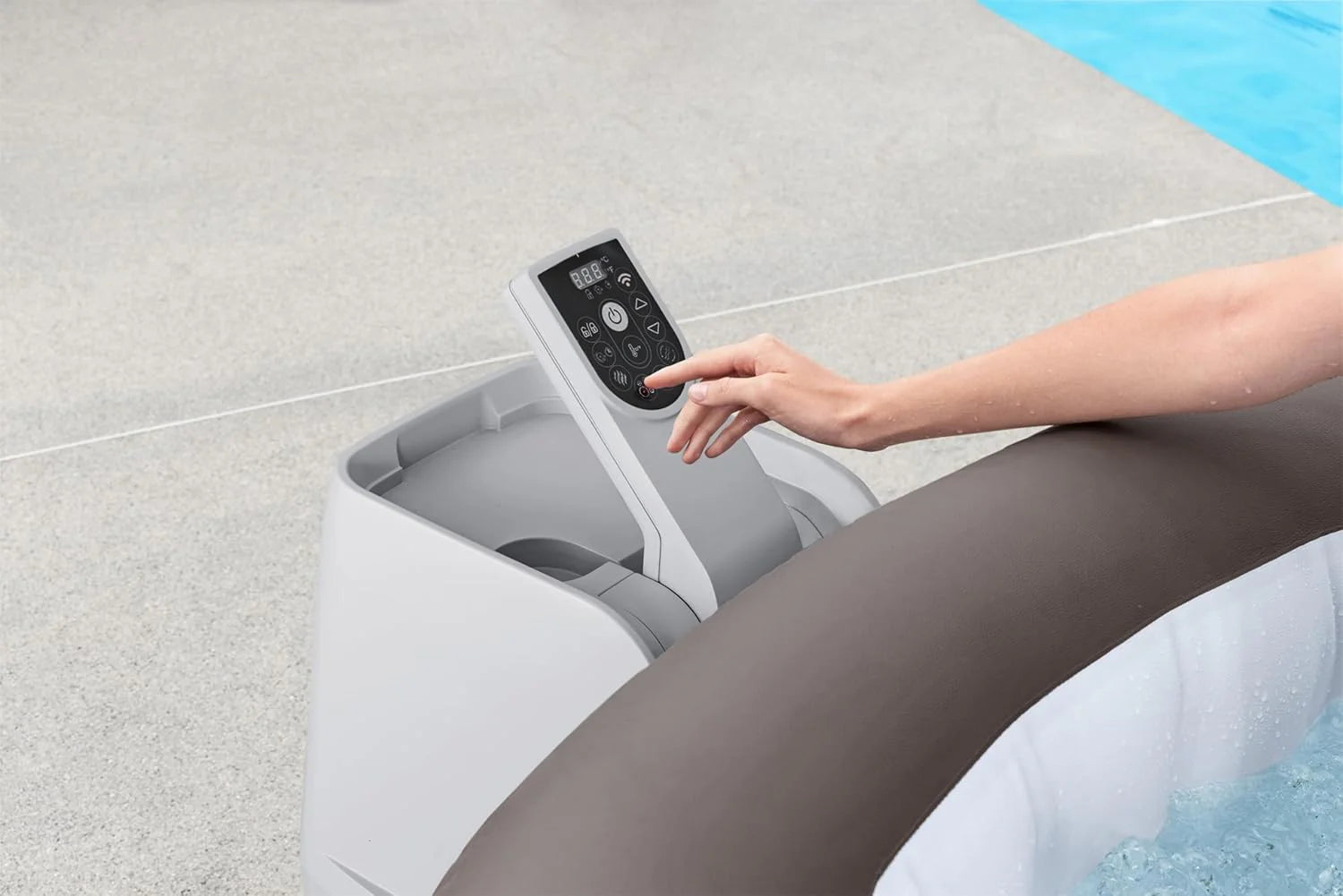 Bestway SaluSpa Miami EnergySense AirJet Inflatable Hot Tub Spa (71 x 26) | Portable Hot Tub with 2 Covers (1 Energy-Efficient Thermal Cover and 1 Standard Cover) | Fits Up to 2-4 Persons | Black