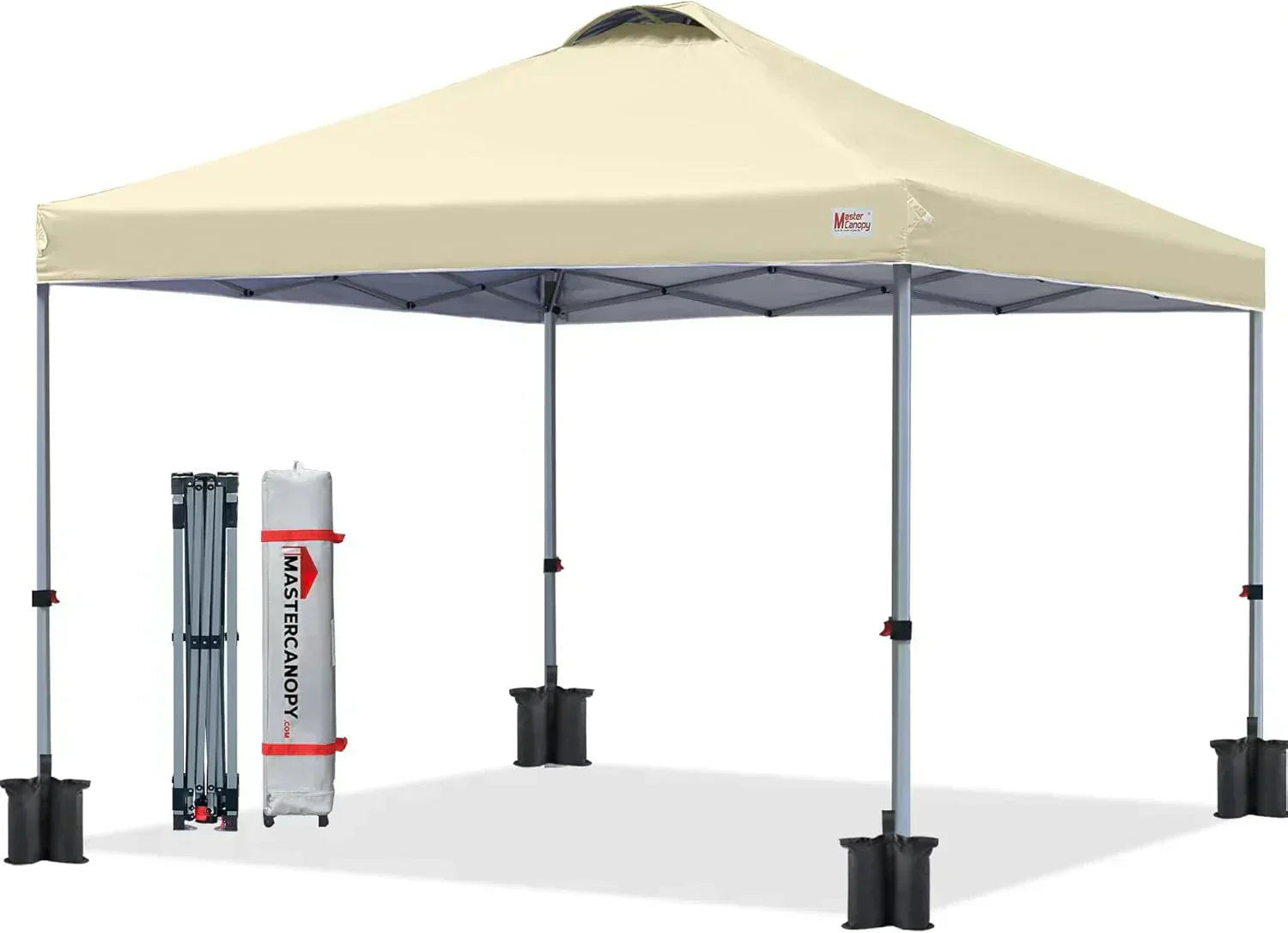Durable Pop-up Canopy Tent with Roller Bag (10x10 Black)