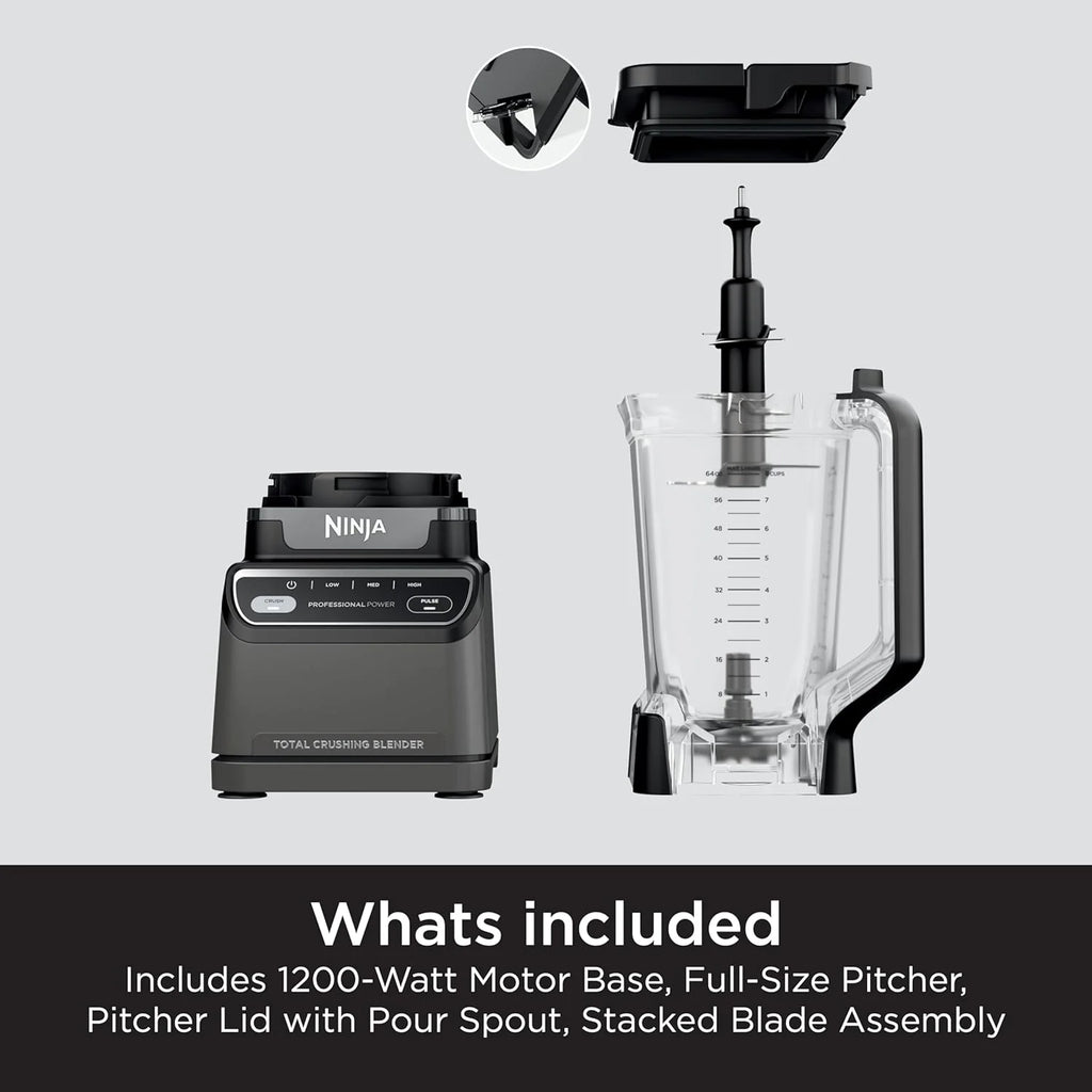 Ninja BL660 Professional Compact Smoothie and Food Processor Blender, 1100W, 3 Functions - Perfect for Frozen Drinks, Smoothies, Sauces, and More