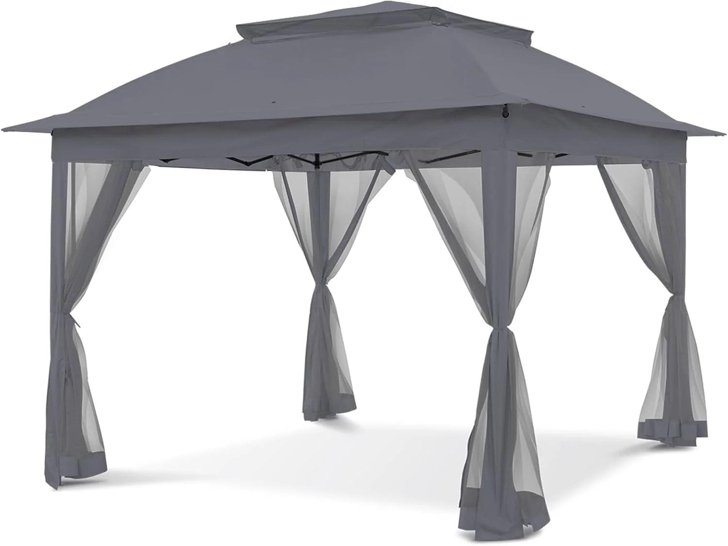 COOS BAY 11x11 Pop Up Gazebo with Mesh Netting, Instant Outdoor Canopy Tent, Water Resistant Shelter with UPF 50+ UV Protection, 121 Sq Ft Coverage, Beige