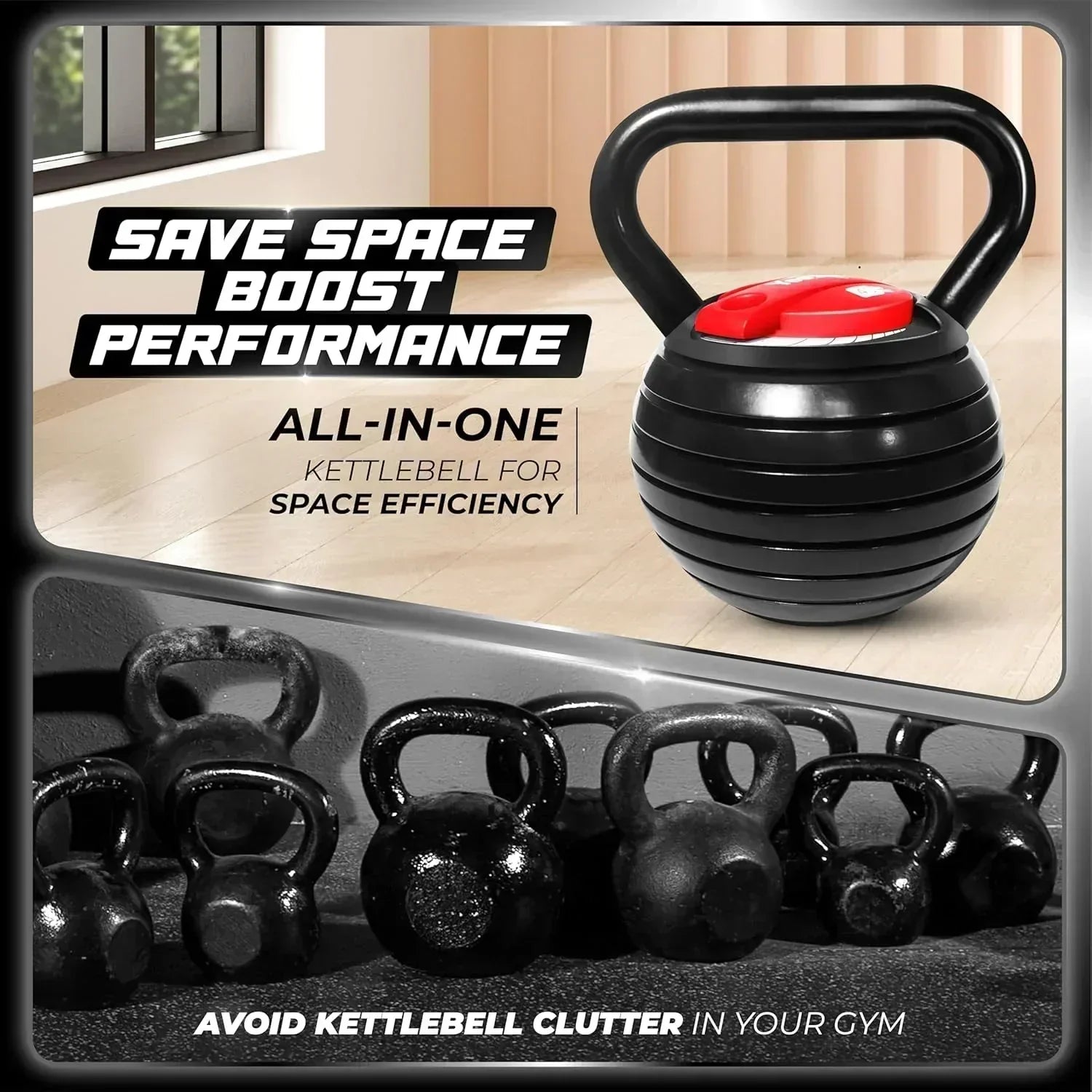 Yes4All Adjustable Kettlebell Kettle Grip Kettlebell Handle Convert to Kettlebells Weight Set
