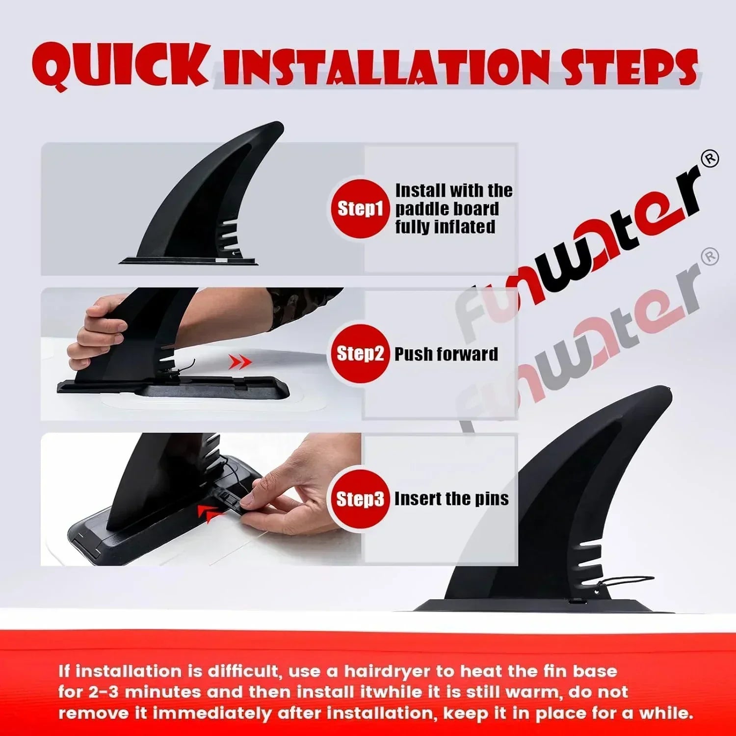 FunWater Inflatable Stand Up Paddle Board Premium SUP Paddle Accessories EVA Deck
