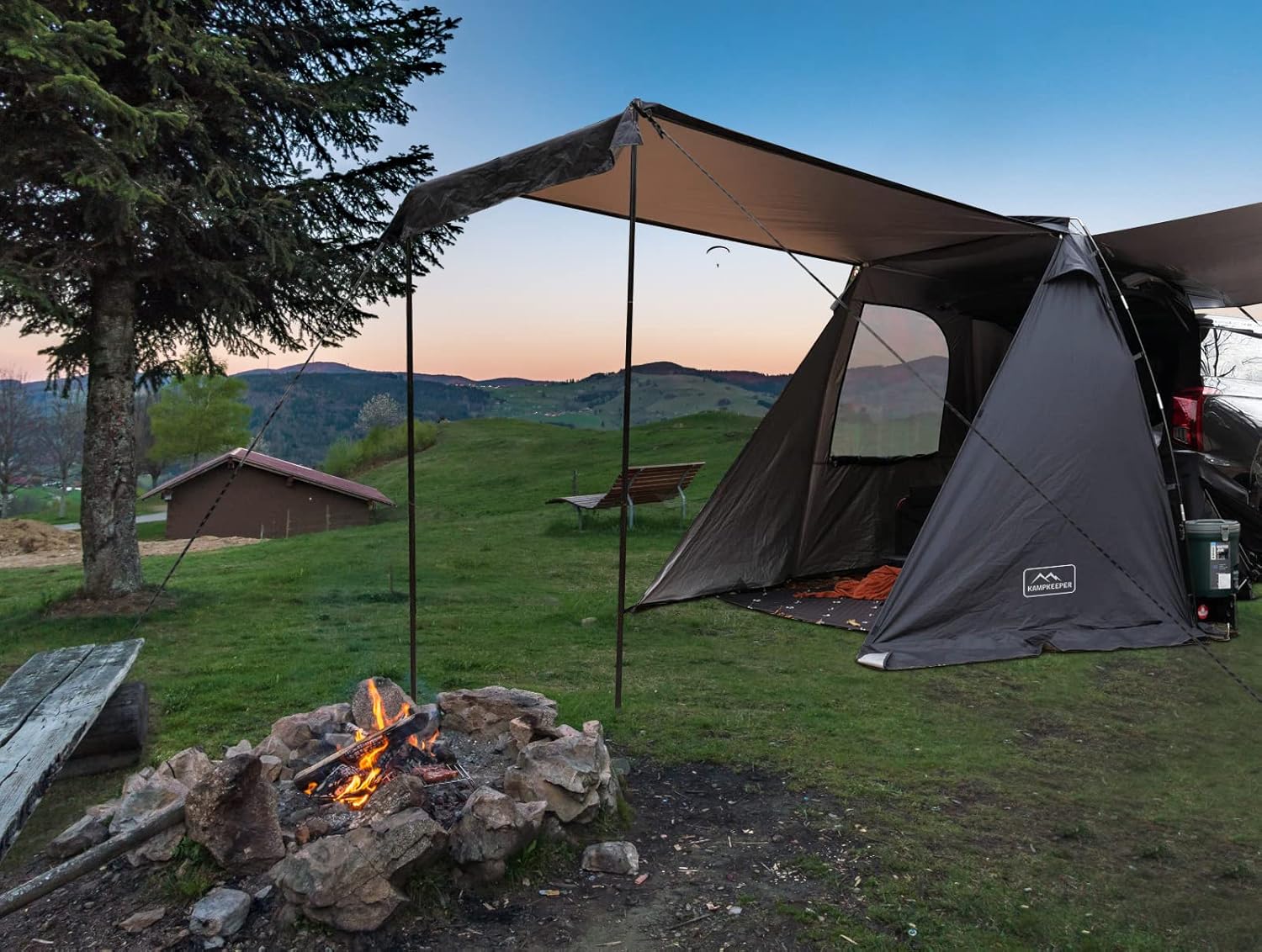 KAMPKEEPER SUV Car Tent Tailgate Shade Awning Tent for Camping Vehicle Camping Tents