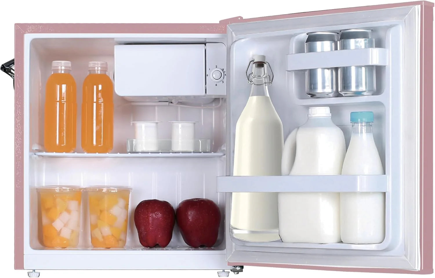 Frigidaire EFR176 Retro Compact Fridge with Chiller Mini Refrigerator with Built-in Bottle Opener for Office, Bedroom, Dorm Room or Cabin, 1.6 cu ft 16 D x 18 W x 18.5 H, Moonlight