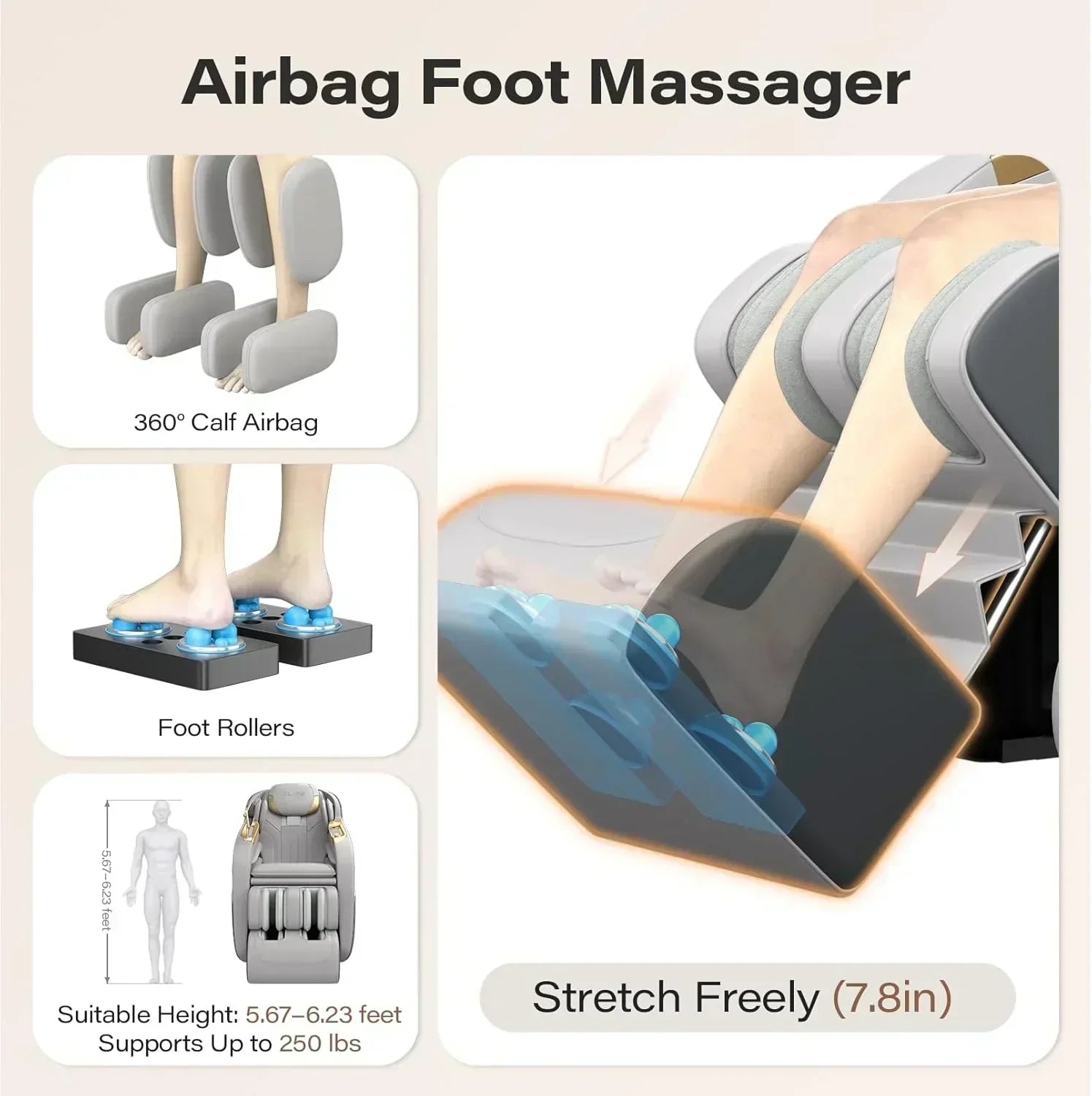 Full Body Massage Chair 160?? Zero Gravity Recliner with Body Scan Shiatsu Massage Chair