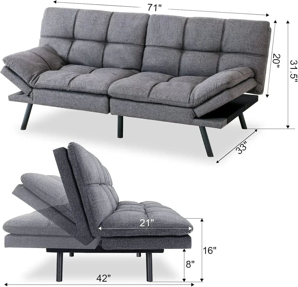 Futon Sofa Bed Memory Foam Sofa Bed Couch